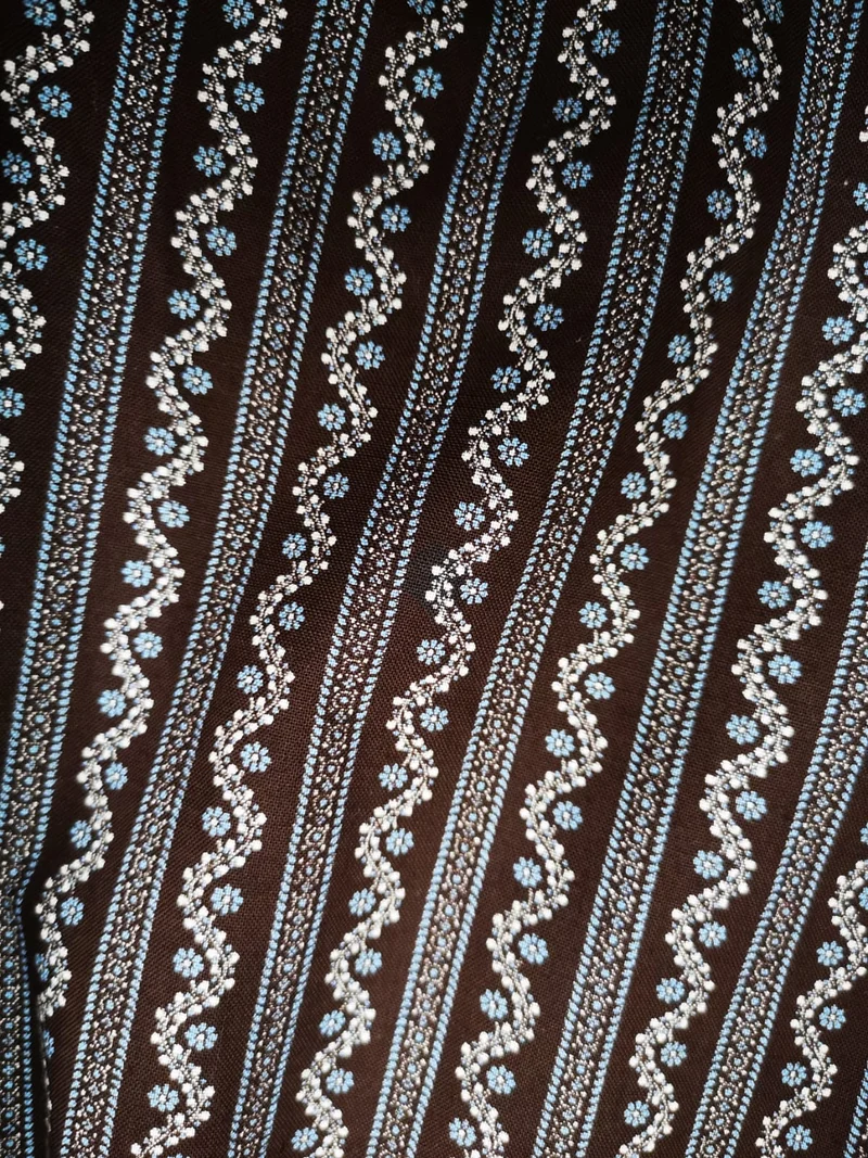 Vintage Dirndlschürze braun blau - mittellang