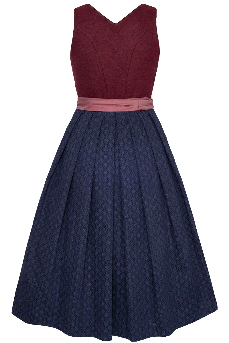 Lodendirndl weinrot blau