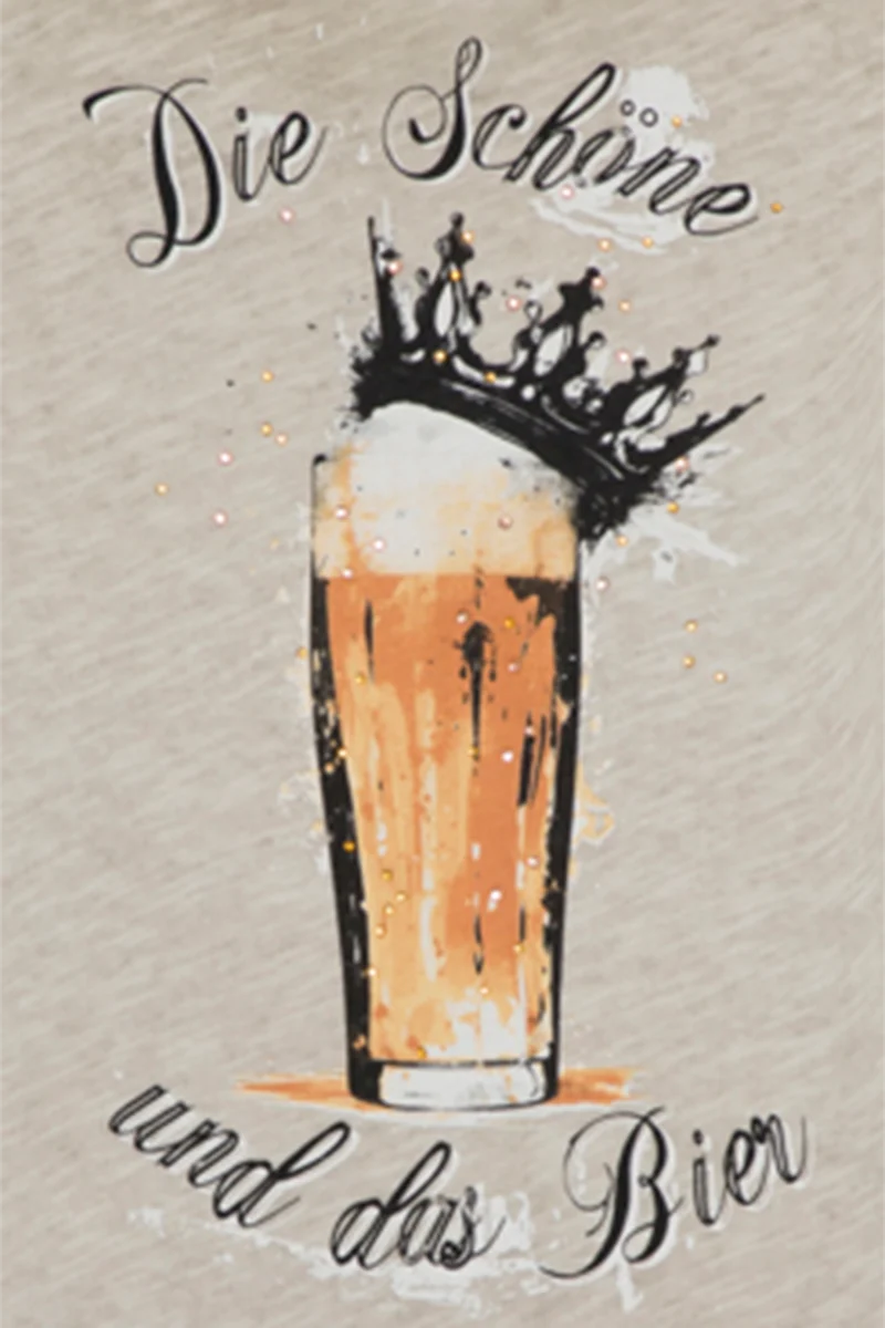 Damen T-Shirt 'Die Schöne und das Bier'