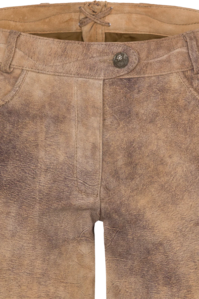 Damen Lederhose Kniebund schlicht