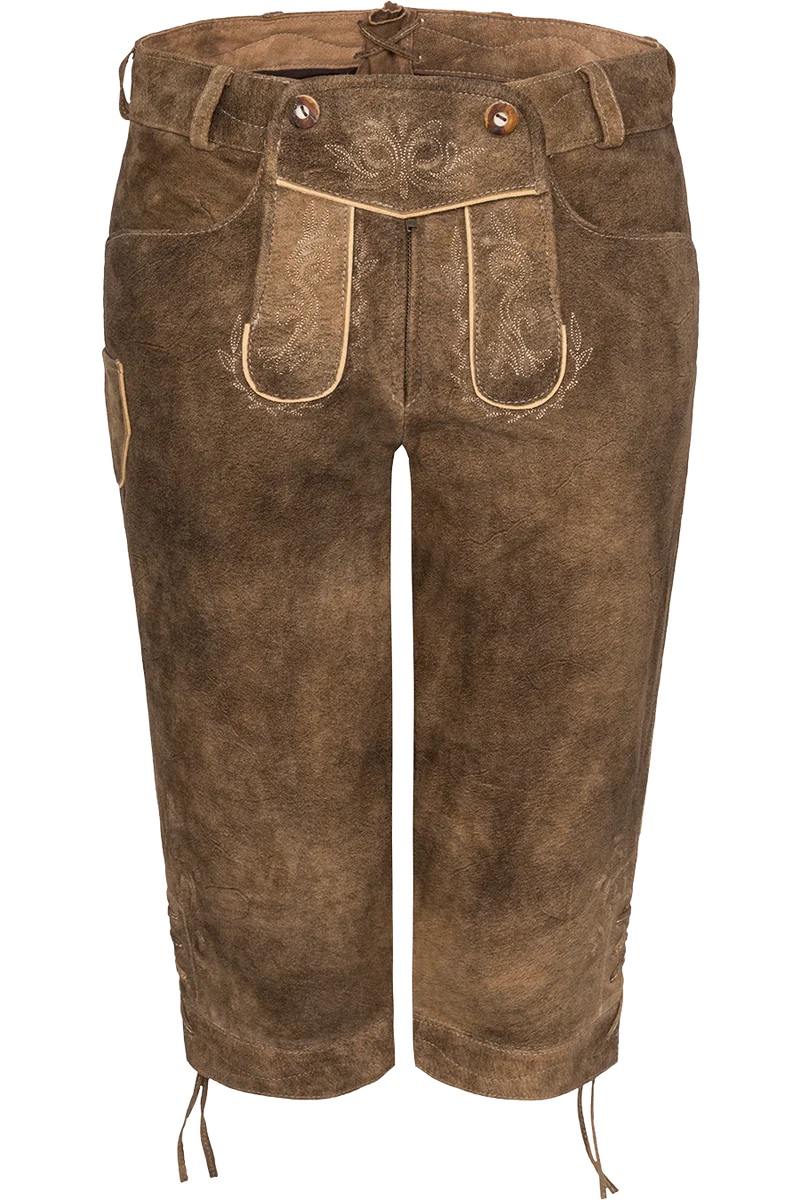 Damen Lederhose Kniebund mit Hosenlatz