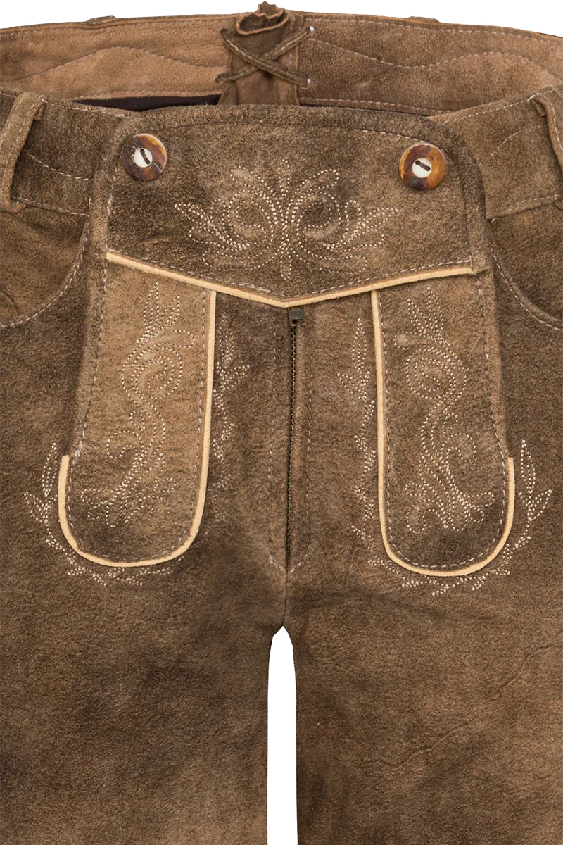 Damen Lederhose Kniebund mit Hosenlatz