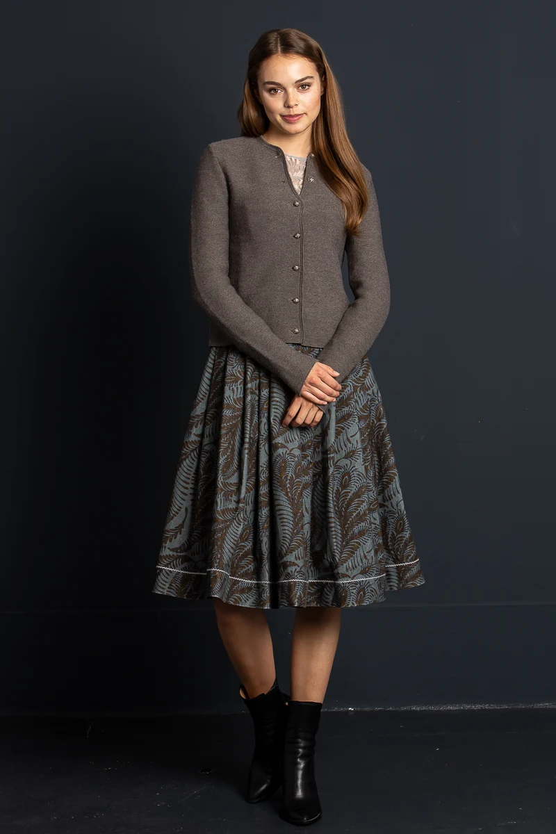 Gottseidank Strickjacke taupe Aloisia horn
