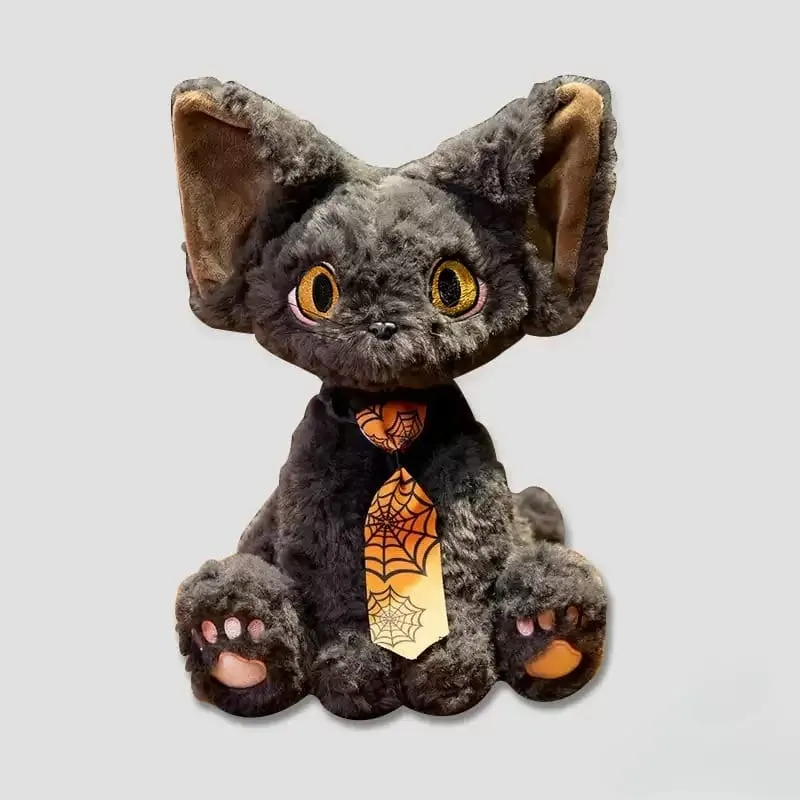 Gothic-Katzenpuppe für Damen mit flauschiger Krawatte
