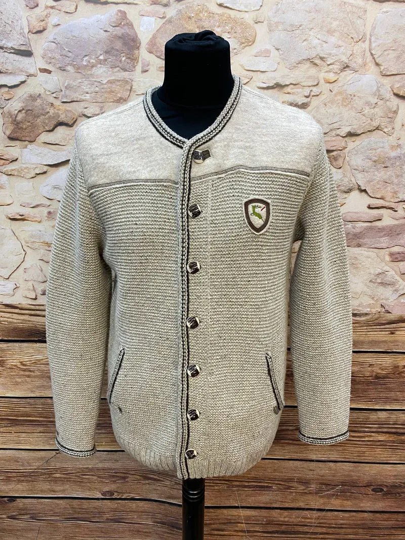 Trachtenstrickjacke - Herren - grau