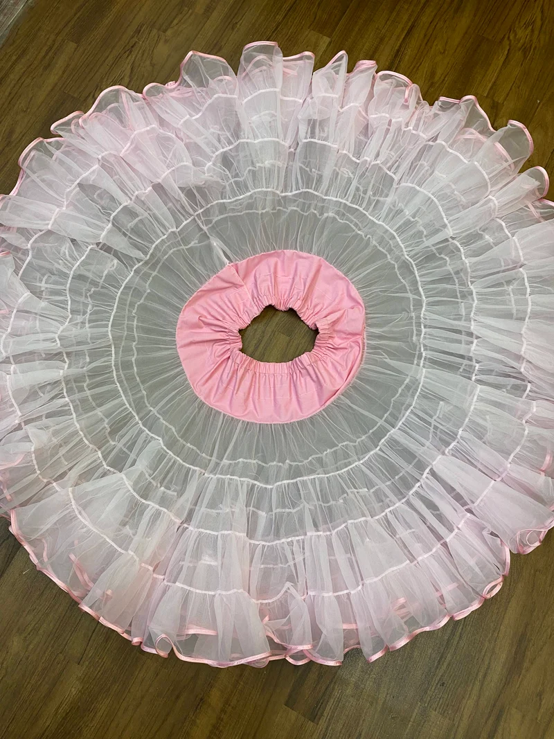 Vintage Petticoat rosa Malco Modes 3-lagig Rockabilly 50er Jahre Gr. M