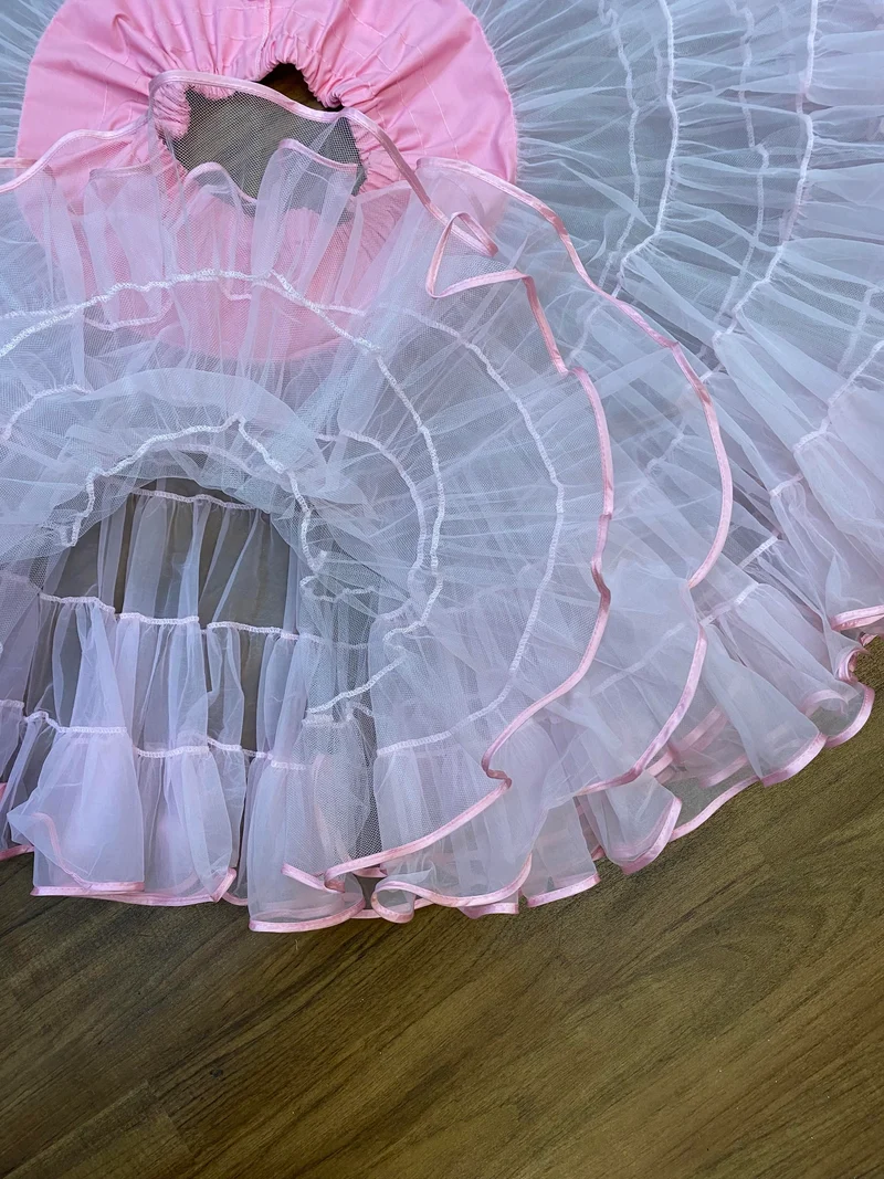 Vintage Petticoat rosa Malco Modes 3-lagig Rockabilly 50er Jahre Gr. M