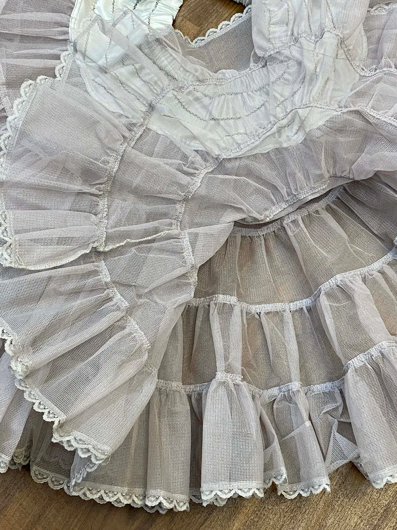 Vintage Petticoat grau 2-lagig Rockabilly 50er Jahre Gr. 38–42