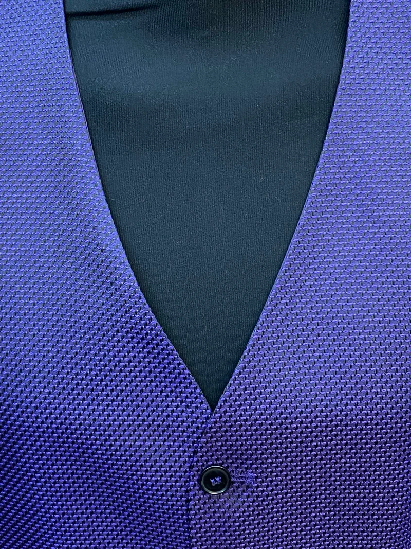 Vintage Weste violett elegant festlich Herren Gr. 50