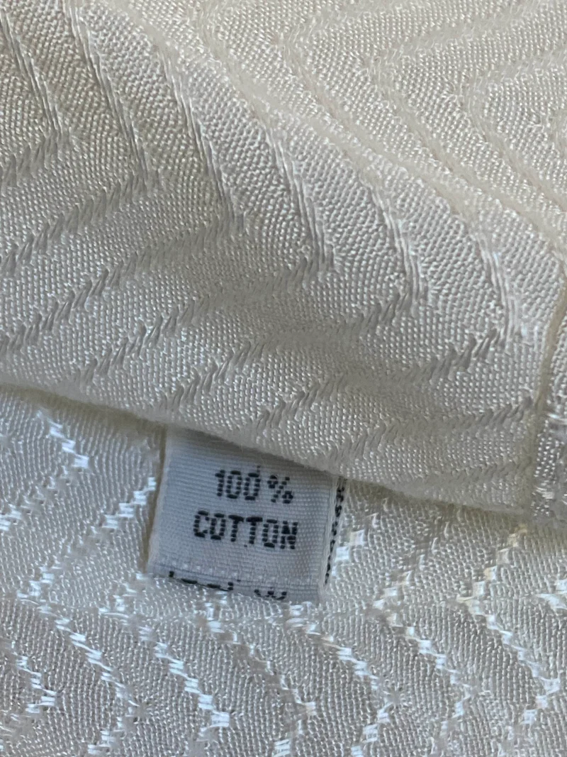 Vintage Stehkragen-Hemd | Cremeweiß | Gr. 45 | 100% Baumwolle