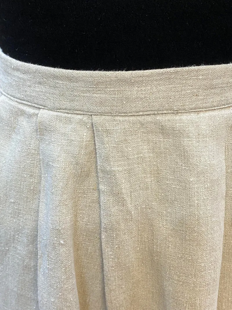 Vintage Dirndlschürze beige - Leinen, lang