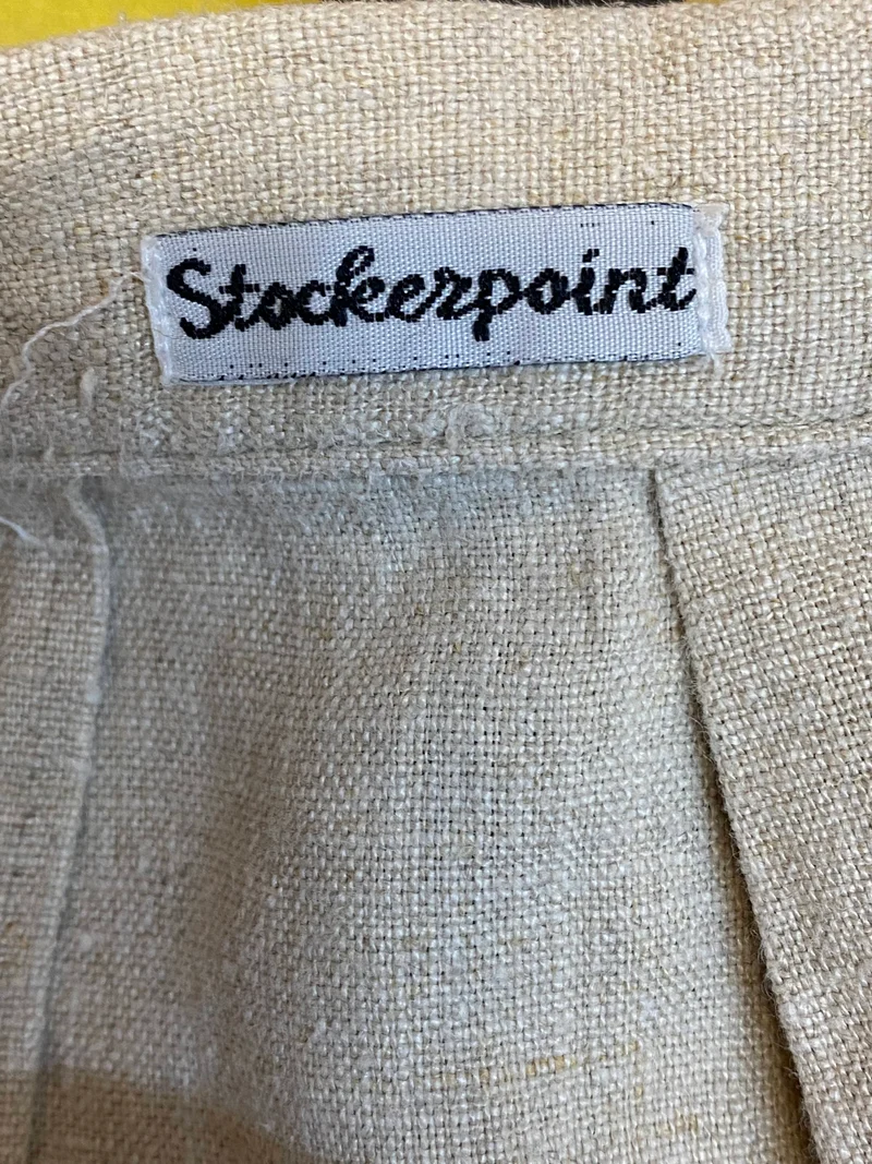 Vintage Dirndlschürze beige - Leinen, lang