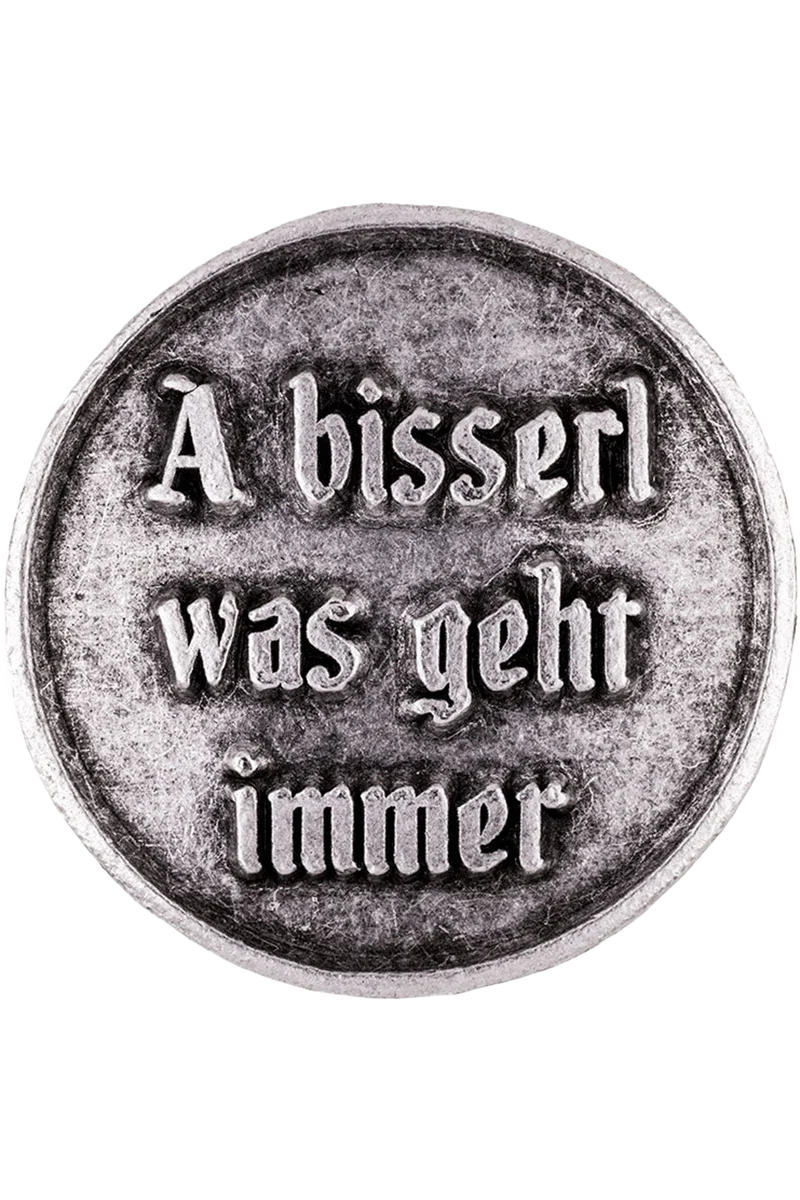 Trachten-Anstecker mit Spruch