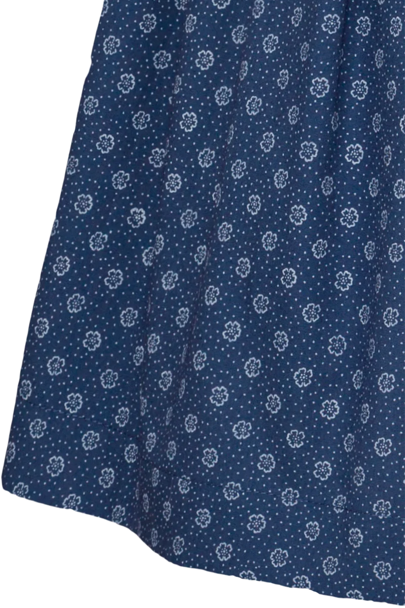 Kinderdirndl aus reiner Baumwolle - dunkelblau