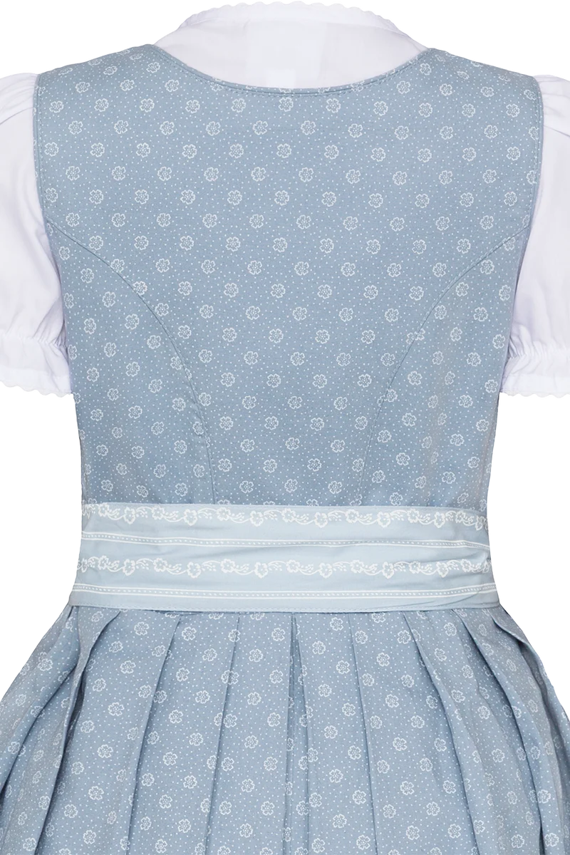 Kinderdirndl aus Baumwolle mit Bluse - hellblau