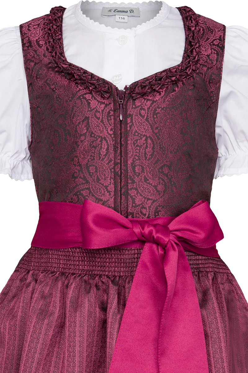 Kinderdirndl mit Blumenmuster und Froschgoscherl