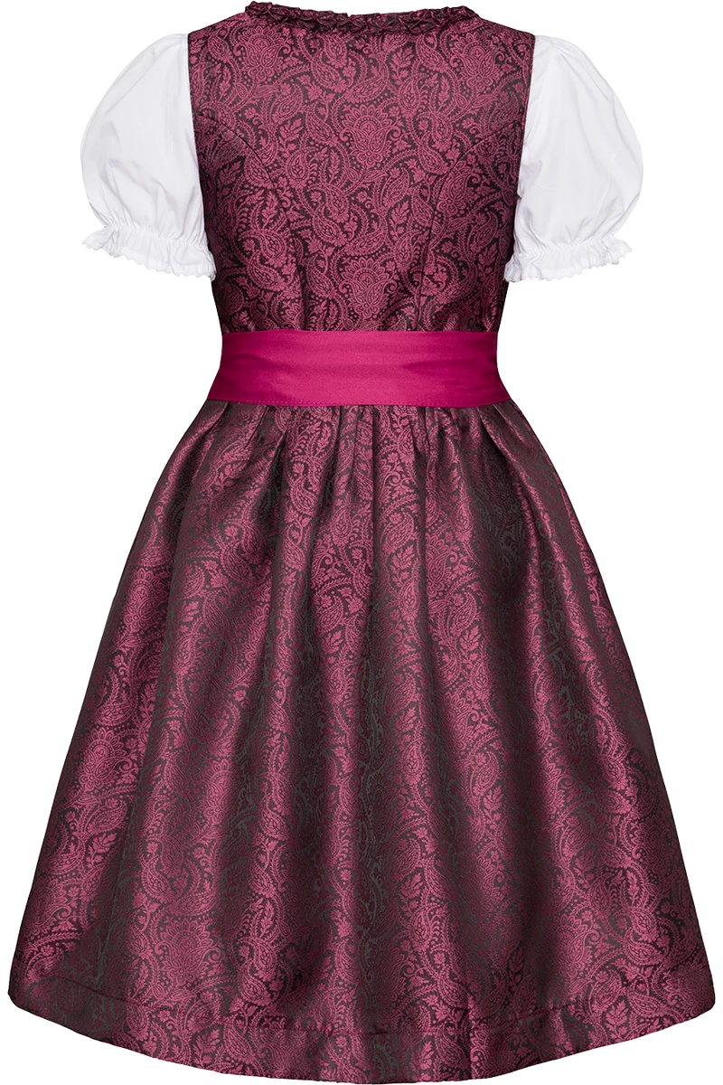 Kinderdirndl mit Blumenmuster und Froschgoscherl