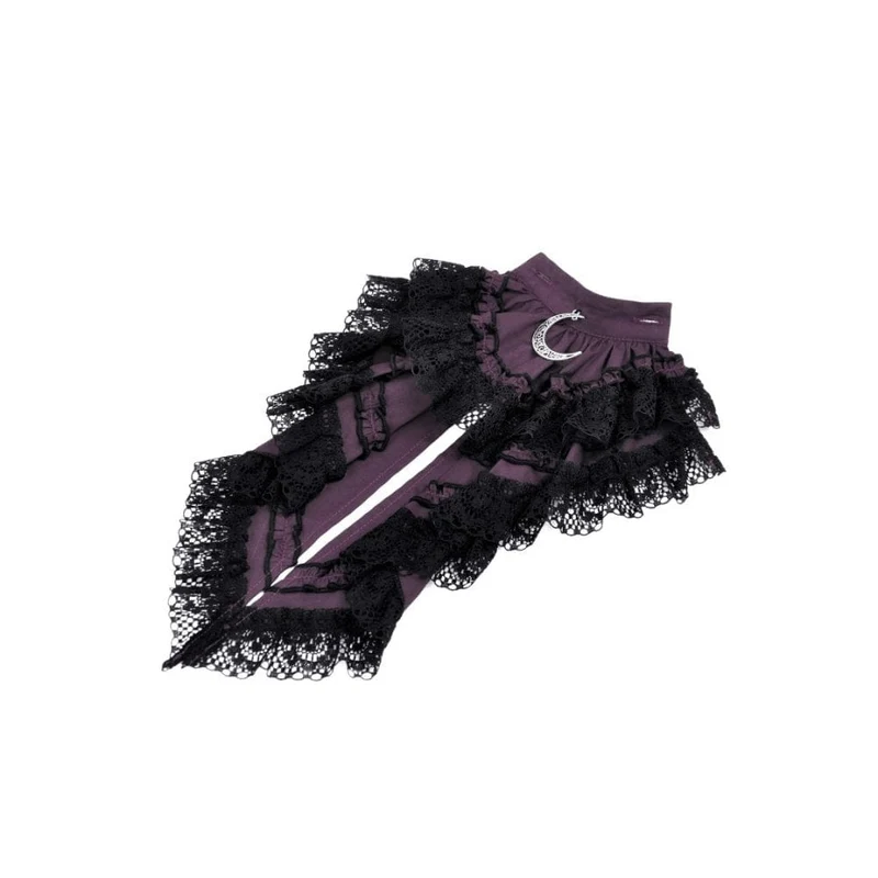 Damen-Hemd im Gothic-Stil mit Puffärmeln und Rüschenkragen