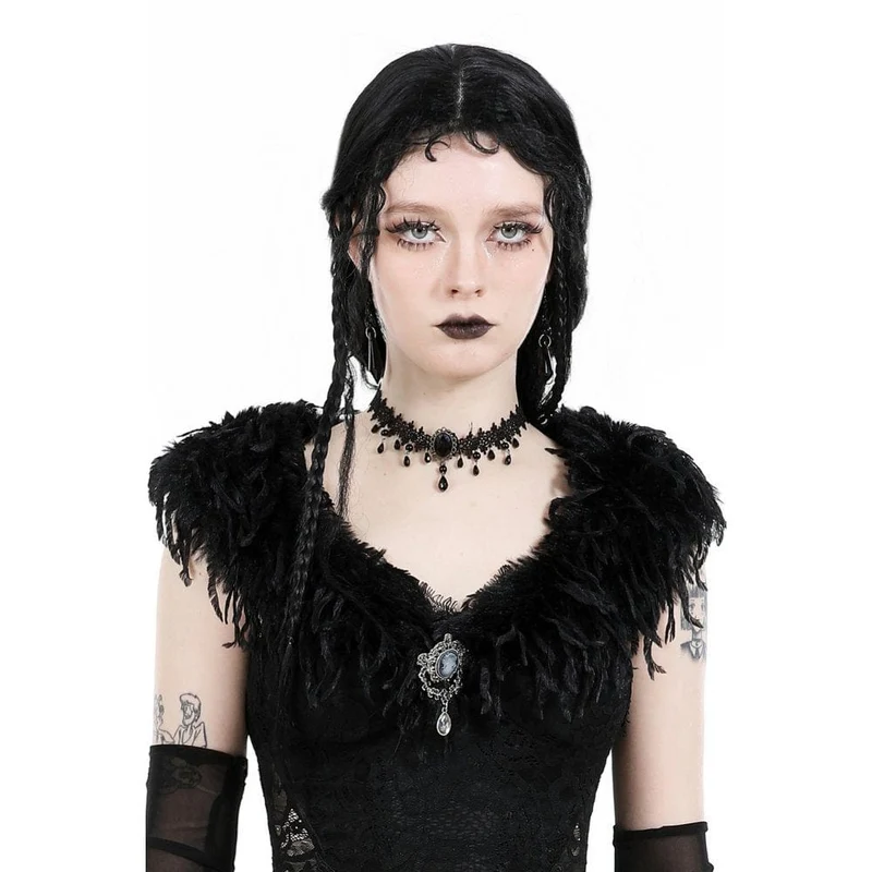 Gotischer Perlen-Spitzen-Choker für Damen