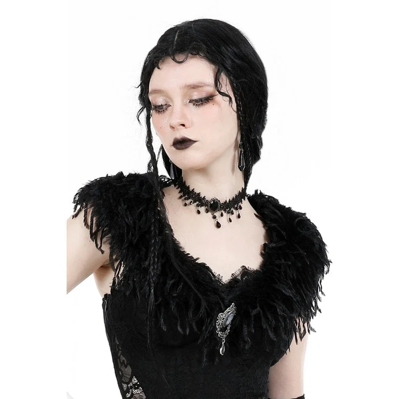 Gotischer Perlen-Spitzen-Choker für Damen