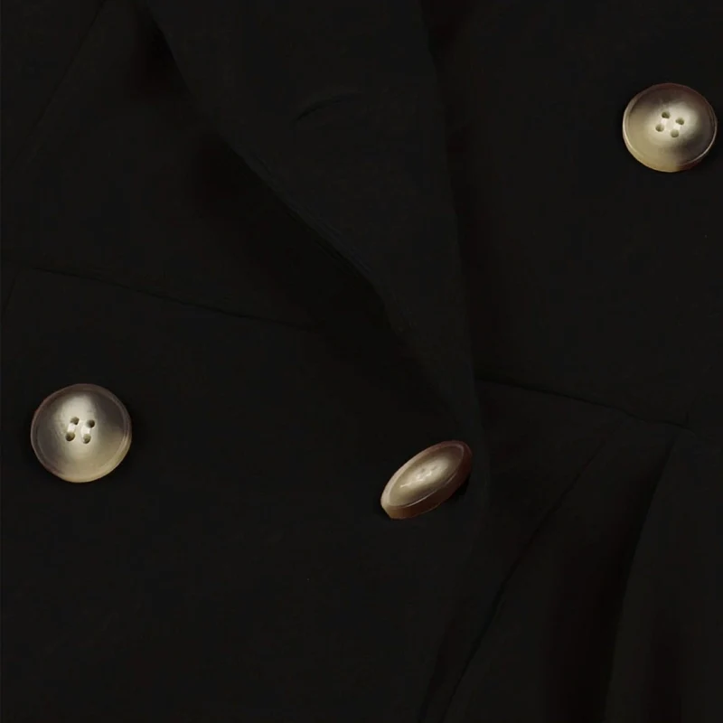 Zweireihiges Abendkleid im Gothic-Stil mit Umlegekragen für Damen