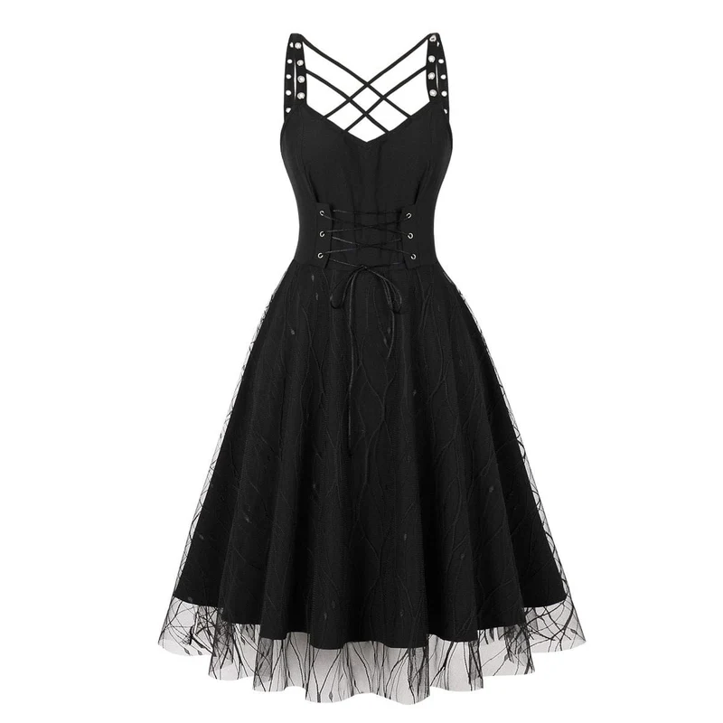Gothic-Unterkleid mit Schnürung für Musikfestivals für Damen