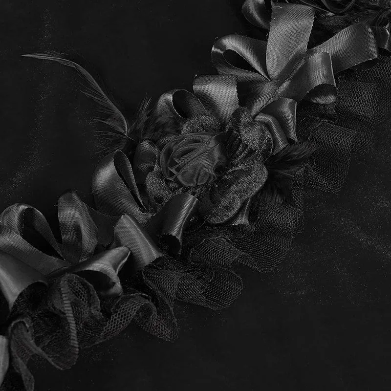 Gothic-Kleid mit Kettenrüschen und Spitze, kurzes Unterkleid für Damen, Abschlusskleid