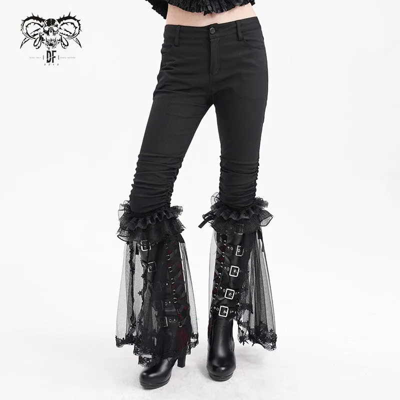 Gothic Splice Rüschen-Spitzenhose für Damen