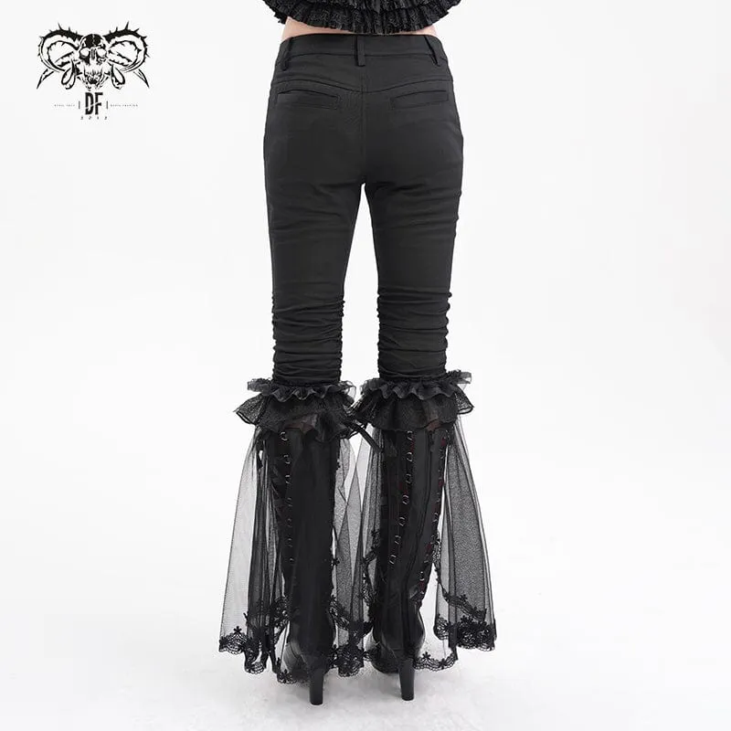 Gothic Splice Rüschen-Spitzenhose für Damen