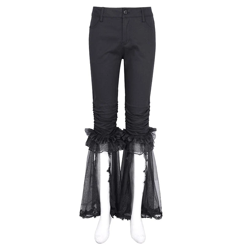 Gothic Splice Rüschen-Spitzenhose für Damen