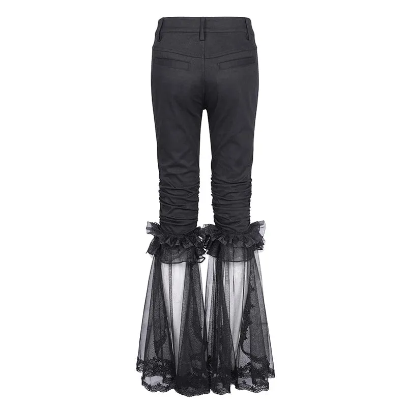 Gothic Splice Rüschen-Spitzenhose für Damen