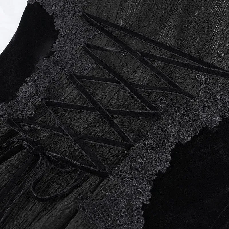 Gothic-Jacke mit Schnallenverschluss und Quasten für Damen