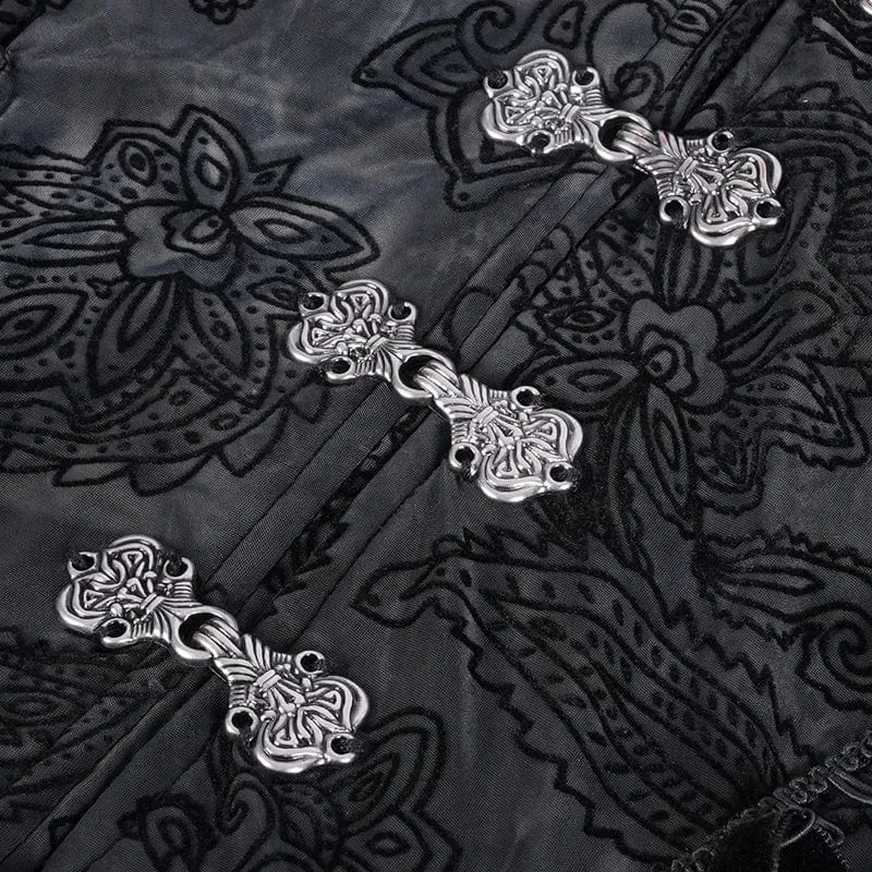 Gothic-Spitzenjacke mit Fledermausärmeln und Kapuze für Damen