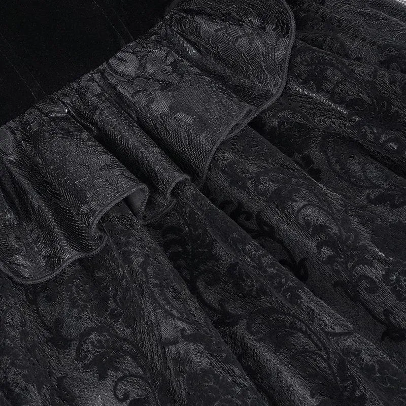Gothic-Jacke aus gerüschtem Netzstoff und Spitze für Damen