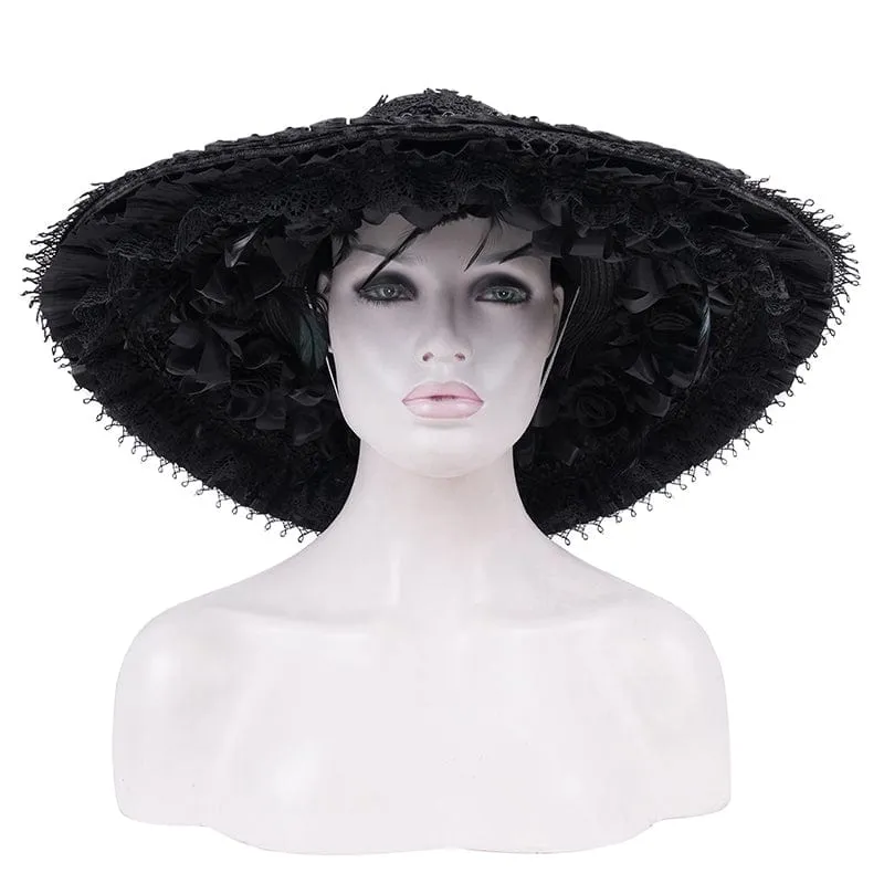 Gothic-Mützen aus Rosenspitze für Damen