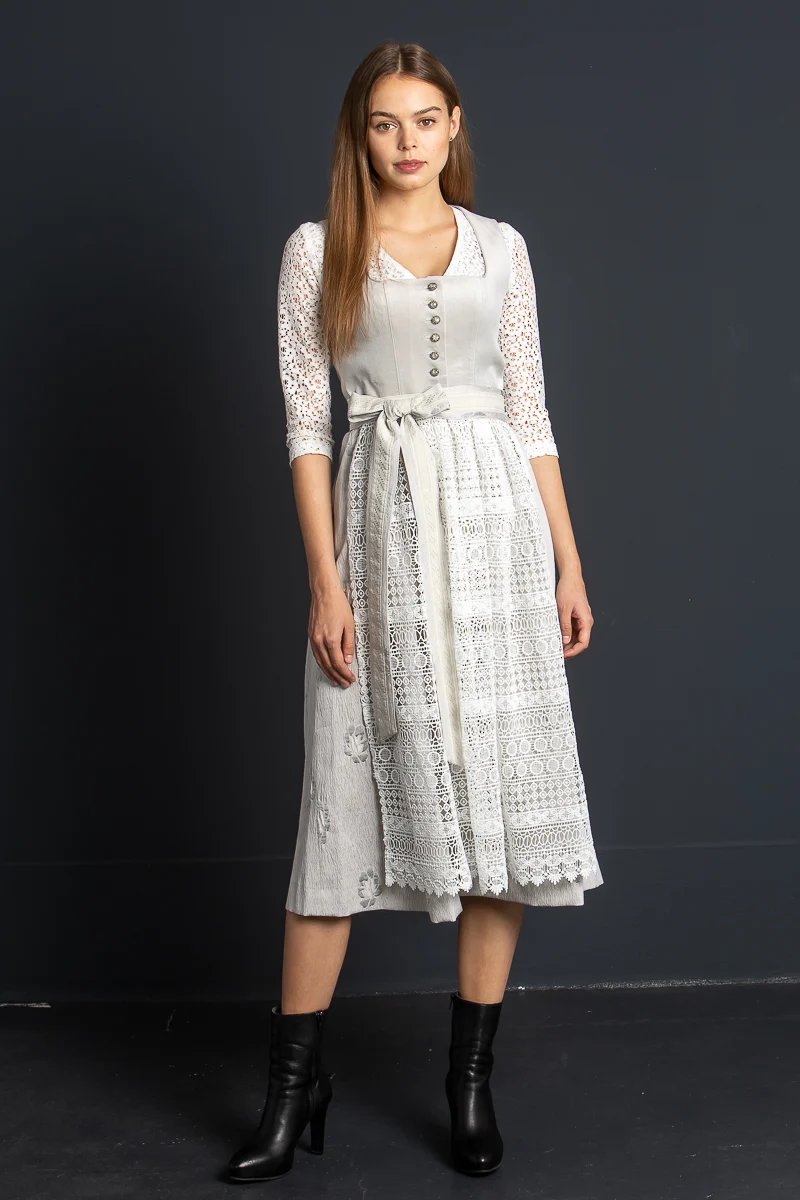 Almliebe Dirndl Bussi Baby grau