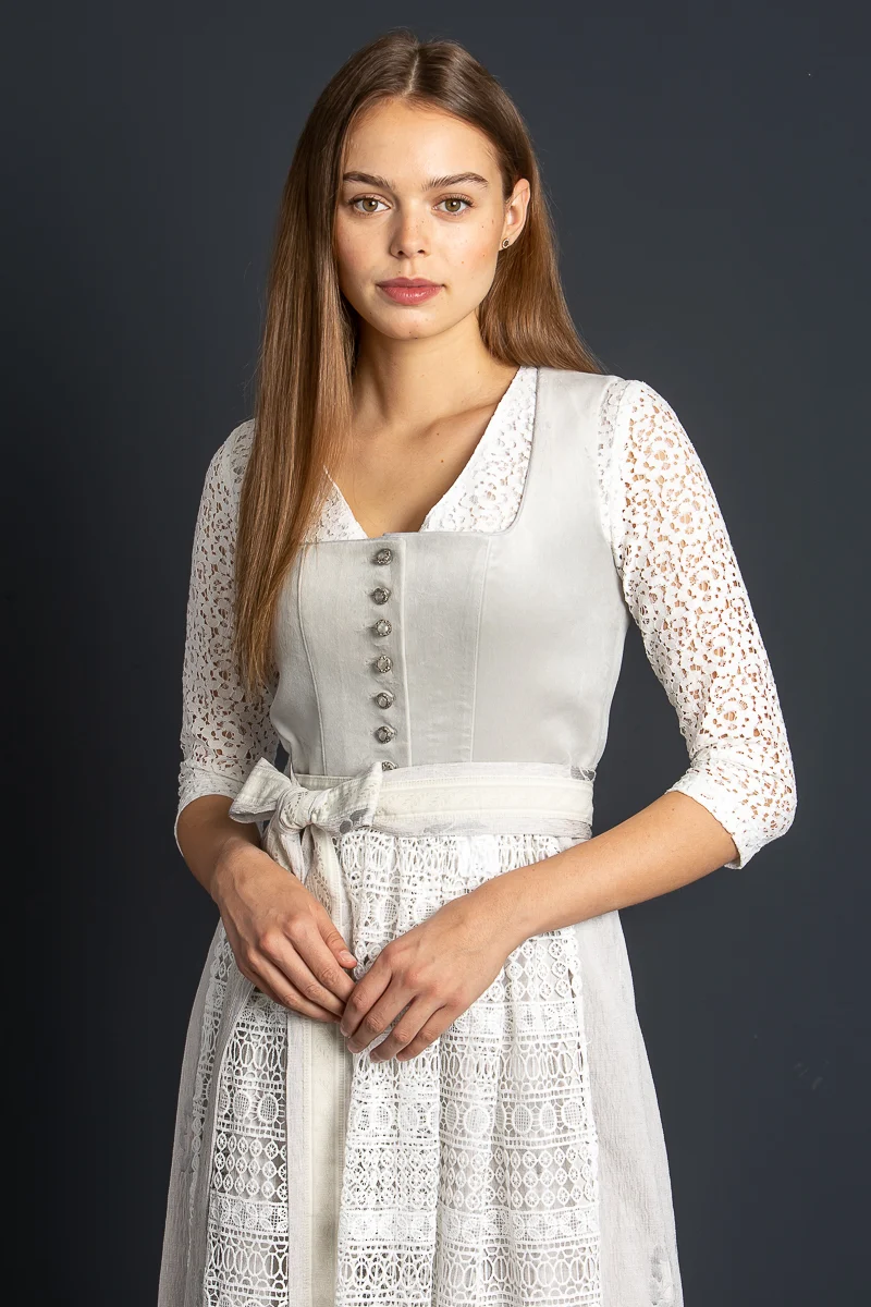 Almliebe Dirndl Bussi Baby grau