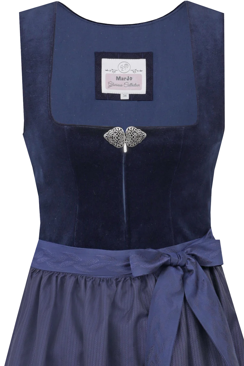 Midi-Dirndl Mönchsroth (75cm) mit Samt
