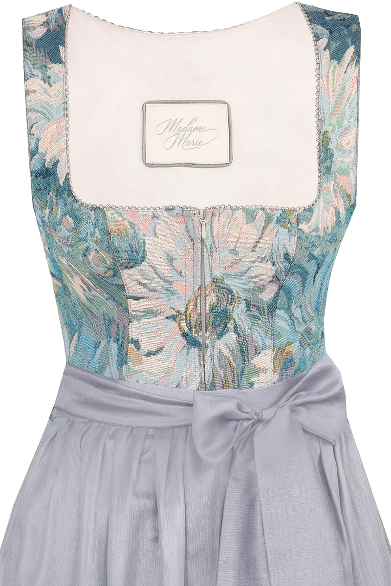 Midi-Dirndl mit mehrfarbigem Blumenmuster