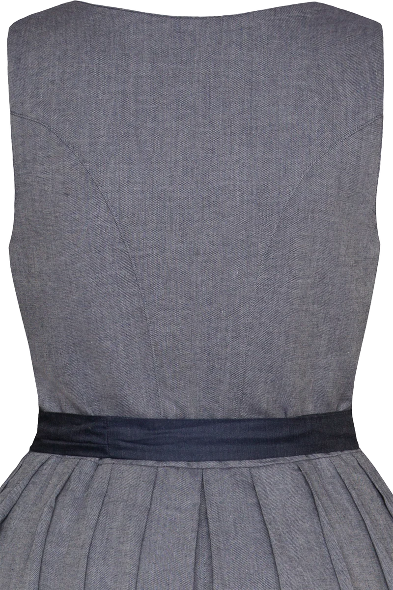 Midi-Dirndl mit eckigem Ausschnitt