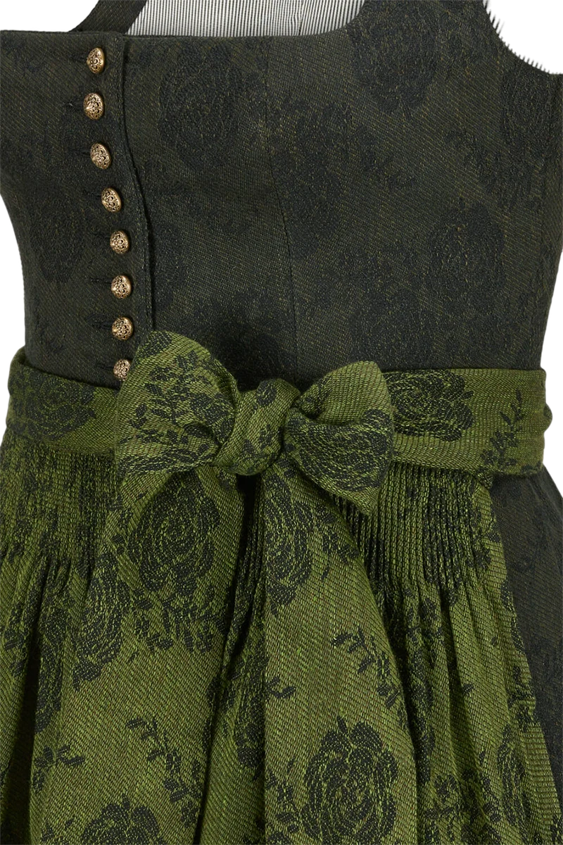 Dirndl lang aus Leinen-Baumwoll-Mischung