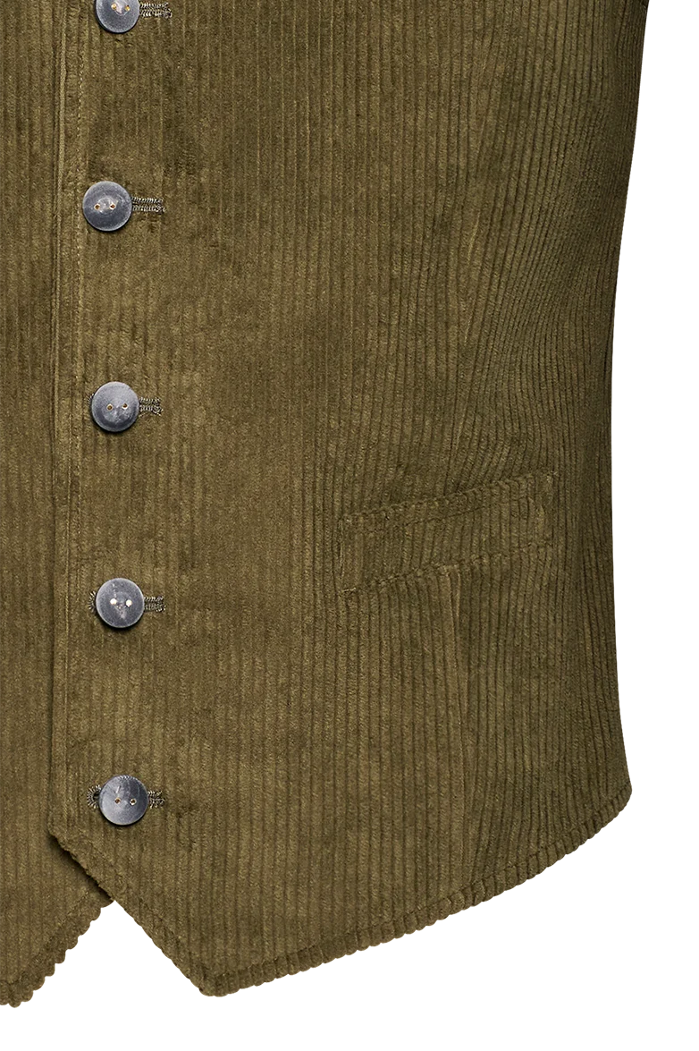 Cordgilet mit Revers