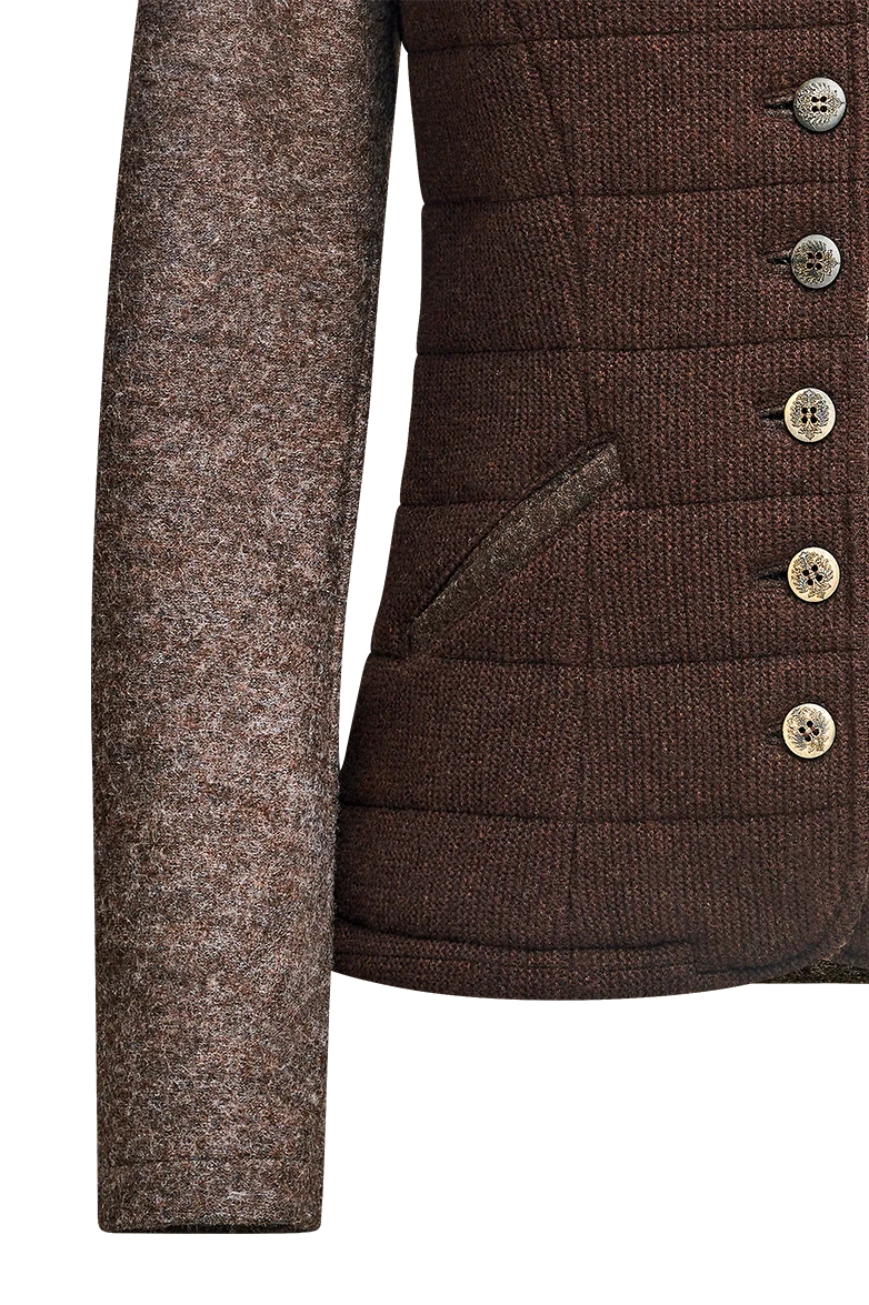Stepp-Strickjacke mit Walk und Fuchs