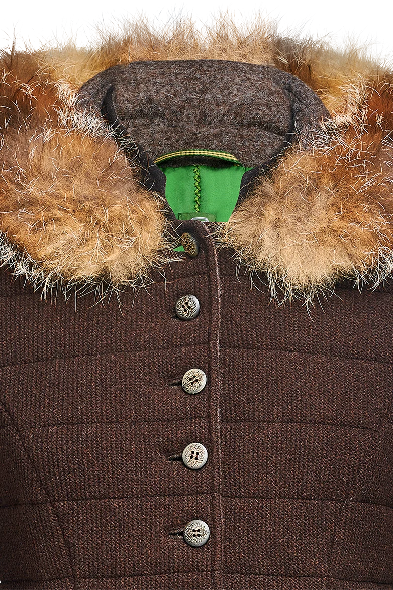 Stepp-Strickjacke mit Walk und Fuchs