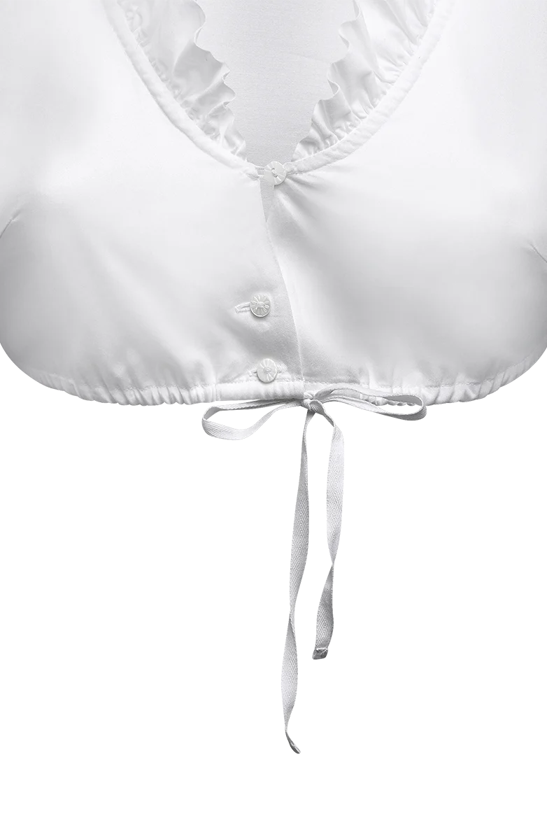 Dirndlbluse aus Baumwollsatin