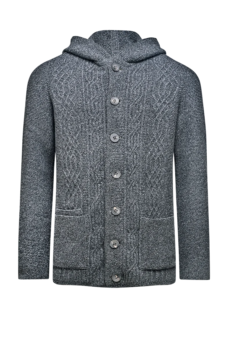 Strickjacke mit Kapuze