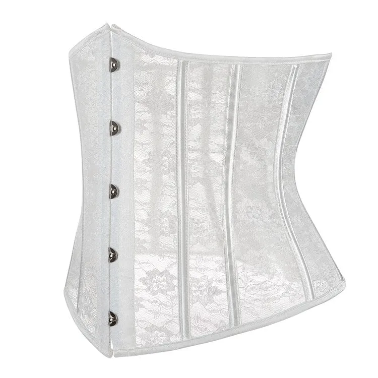 Damen Gothic-Unterbrustkorsett mit floraler Spitze und Splice