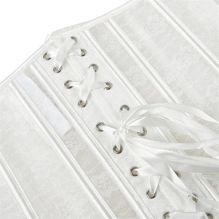 Damen Gothic-Unterbrustkorsett mit floraler Spitze und Splice