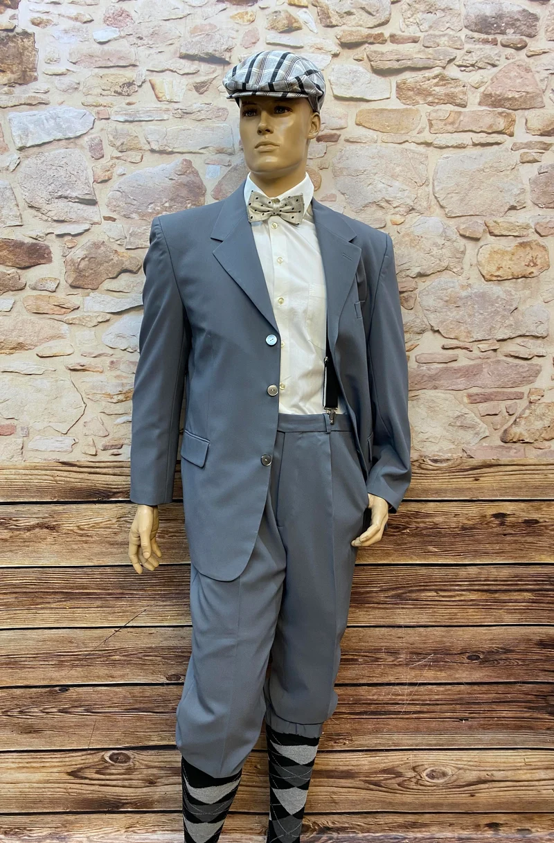 Knickerbocker - Outfit - britischer 1920er-Jahre-Stil – Grau - Größe 52