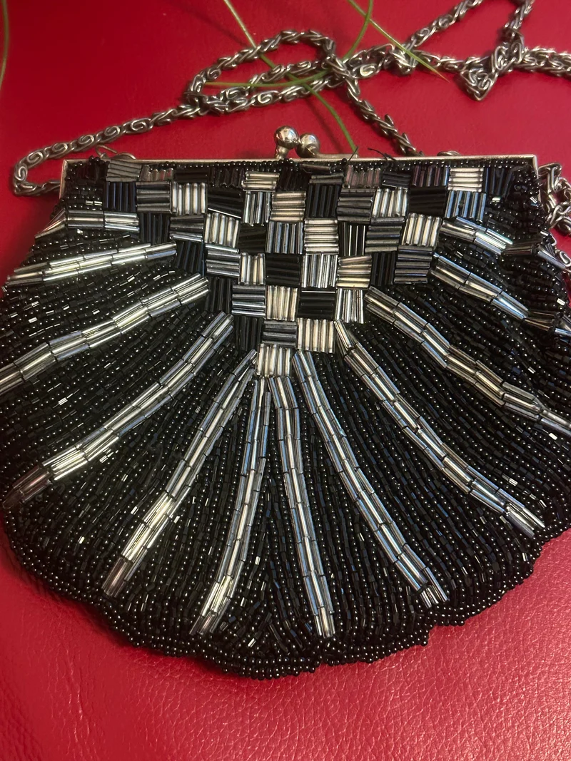 Abendtasche - schwarz - 20er Jahren Stil